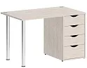 Стол компьютерный на металлокаркасе с тумбой
