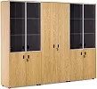 Офисный шкаф комбинированный (х2) с гардеробом (6 дверей)